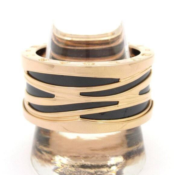 Bvlgari Jewelry - Bvlgari B-zero1 / B.zero1 Design Legend Ring 356033 18K Rose Gold Black Ceramic
